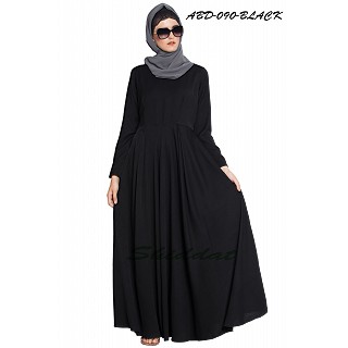 Black simple umbrella abaya